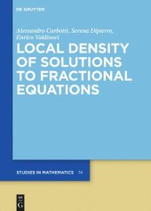 book Local Density of Solutions to Fractional Equations