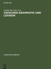 book Zwischen Grammatik und Lexikon