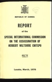 book Report of the Special International Commission on the Assassination of Herbert Wiltshire Chitepo