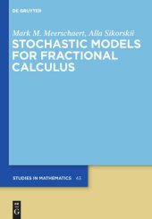 book Stochastic Models for Fractional Calculus