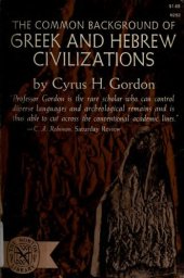 book The Common Background of Greek and Hebrew Civilizations