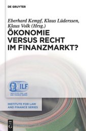 book Ökonomie versus Recht im Finanzmarkt?