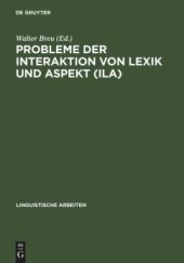 book Probleme der Interaktion von Lexik und Aspekt (ILA)