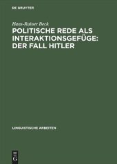 book Politische Rede als Interaktionsgefüge: Der Fall Hitler