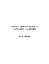 book Instructor's Solution Manual for Advanced Calculus