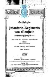 book Geschichte des Infanterie-Regiments von Manstein (Schleswigsches) Nr.  84