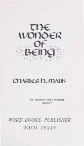 book The Wonder of Being