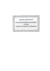 book Die Küstenbeschreibung in Der Griechischen Literatur