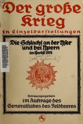 book Die Schlacht an der Yser und bei Ypern im Herbst 1914