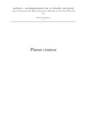 book Platon citateur: La réappropriation des savoirs antérieurs