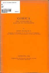 book Gorica - Gorizia. The Geographical Basis of Its Foundation