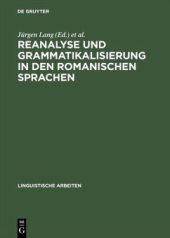 book Reanalyse und Grammatikalisierung in den romanischen Sprachen