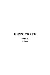 book Hippocrate: Tome X, 2e partie: Maladies II