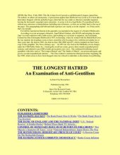 book The Longest Hatred: An Examination of Anti-Gentilism [revised web version]