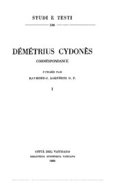 book Démétrius Cydonès. Correspondance