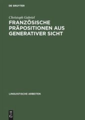 book Französische Präpositionen aus generativer Sicht