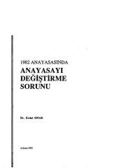 book 1982 Anayasasında Anayasayı Değiştirme Sorunu