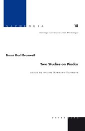 book Two Studies on Pindar: edited by Arlette Neumann-Hartmann