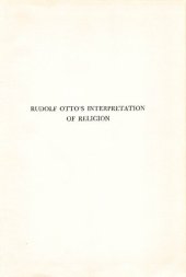 book Rudolf Otto's Interpretation of Religion