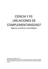 book Carreira Manuel - Ciencia Y Fe - Relaciones De Complementariedad