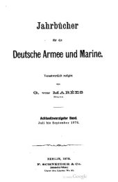 book Jahrbücher für die Deutsche Armee und Marine / Juli bis September 1878