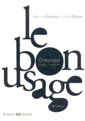 book Le Bon usage - grammaire française