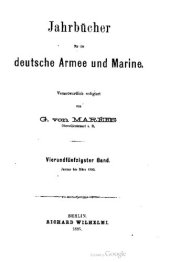 book Jahrbücher für die Deutsche Armee und Marine / Januar bis März 1885