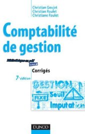 book Comptabilité de gestion: Corrigés