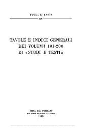 book Studi e testi. Tavole e indici generali dei volumi 101-200