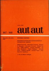 book Aut Aut 167-168/1978. Potere/sapere. Materiali di ricerca genealogica e interventi critici