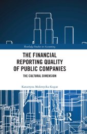 book The Financial Reporting Quality of Public Companies: The Cultural Dimension