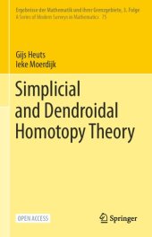 book Simplicial and Dendroidal Homotopy Theory (Ergebnisse der Mathematik und ihrer Grenzgebiete. 3. Folge / A Series of Modern Surveys in Mathematics, 75)