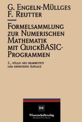 book Formelsammlung zur Numerischen Mathematik mit QuickBASIC-Programmen