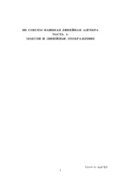 book Не совсем наивная линейная алгебра. Ч.1 Модули и линейные отображения.