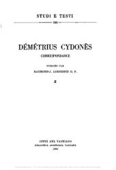 book Démétrius Cydonès. Correspondance