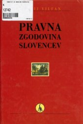 book Pravna zgodovina Slovencev