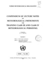 book Compendium of Lecture Notes on Meteorological Instruments for Training Class III and Class IV Meteorological Personnel