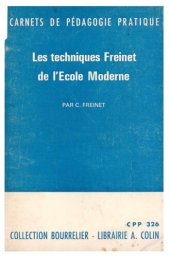 book Les Techniques Freinet de L'École Moderne