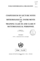 book Compendium of Lecture Notes on Meteorological Instruments for Training Class III and Class IV Meteorological Personnel