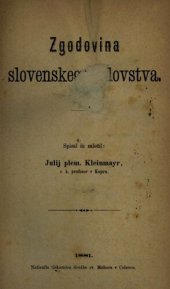 book Zgodovina slovenskega slovstva