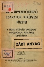 book Az ifjúvezetőképző csapatok kiképzési füzetei