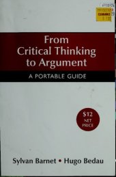 book From Critical Thinking to Argument: A Portable Guide