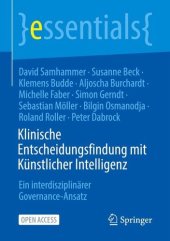 book Klinische Entscheidungsfindung mit Künstlicher Intelligenz: Ein interdisziplinärer Governance-Ansatz