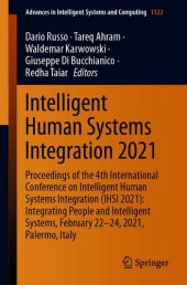 book Intelligent Human Systems Integration 2021: Proceedings of the 4th International Conference on Intelligent Human Systems Integration (IHSI 2021): Integrating ... Systems and Computing Book 1322)