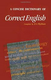 book A Concise Dictionary of Correct English