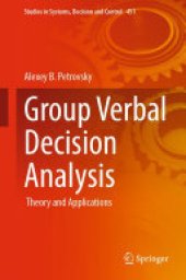 book Group Verbal Decision Analysis: Theory and Applications