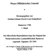 book Neues Militärisches Journal