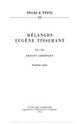 book Mélanges Eugène Tisserant. Orient Chrétien. Deuxième partie