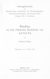 book Studien zu dem römischen Kochbuche von Apicius