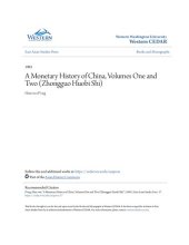 book A Monetary History of China, Volumes One and Two (Zhongguo Huobi Shi)